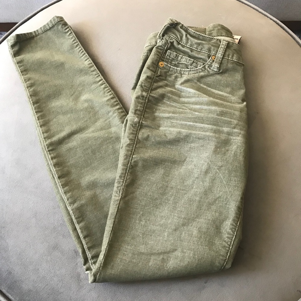 True Religion women’s corduroy slim jeans.